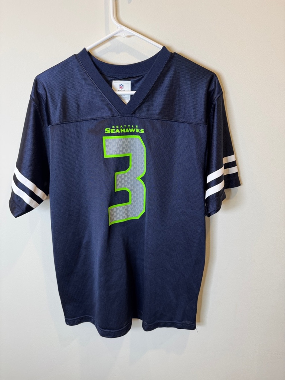 NFL Youth Navy V‑Neck Team Apparel Shirt